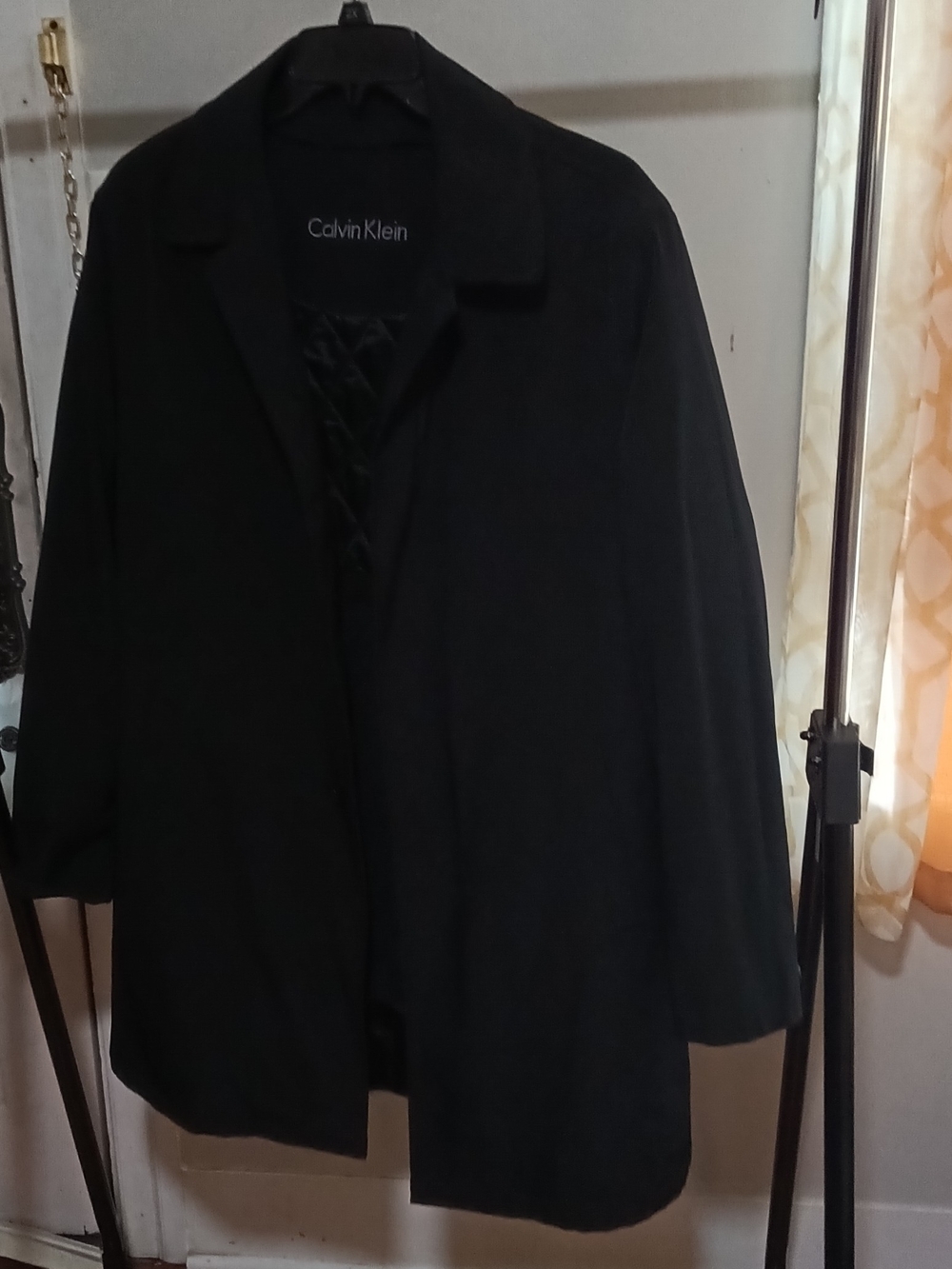 Calvin Klein Black Men's Wool Blend Coat